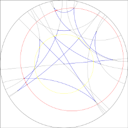 Hyperbolic circle segment intersection